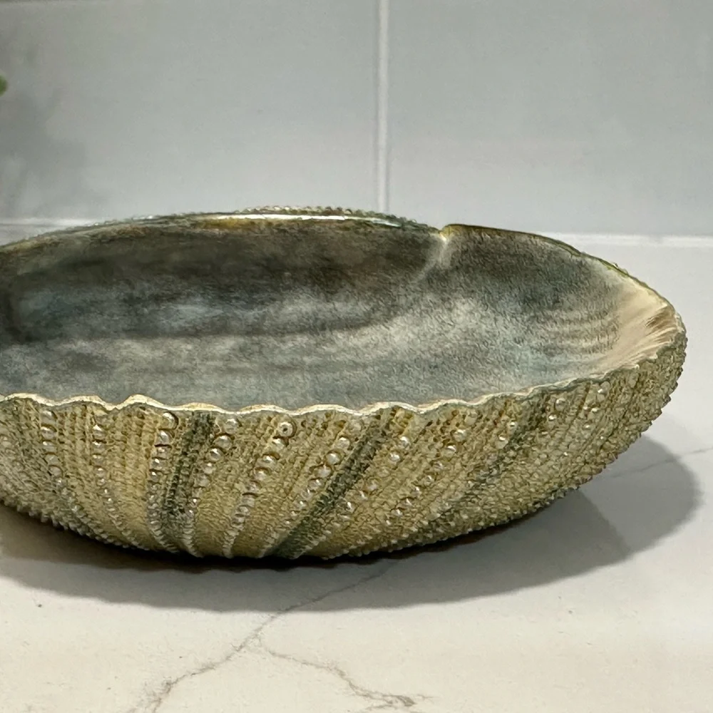 Seabreeze bath collection Soap Dish Sea Shell Or Trinket Ring Tray , Beach Decor